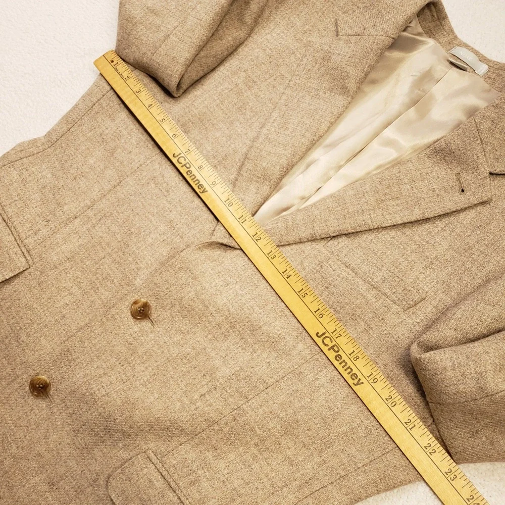 NOAK Suit Men 42R 38W Tan British Mallalieus Wool Tweed Pleated Two Button
